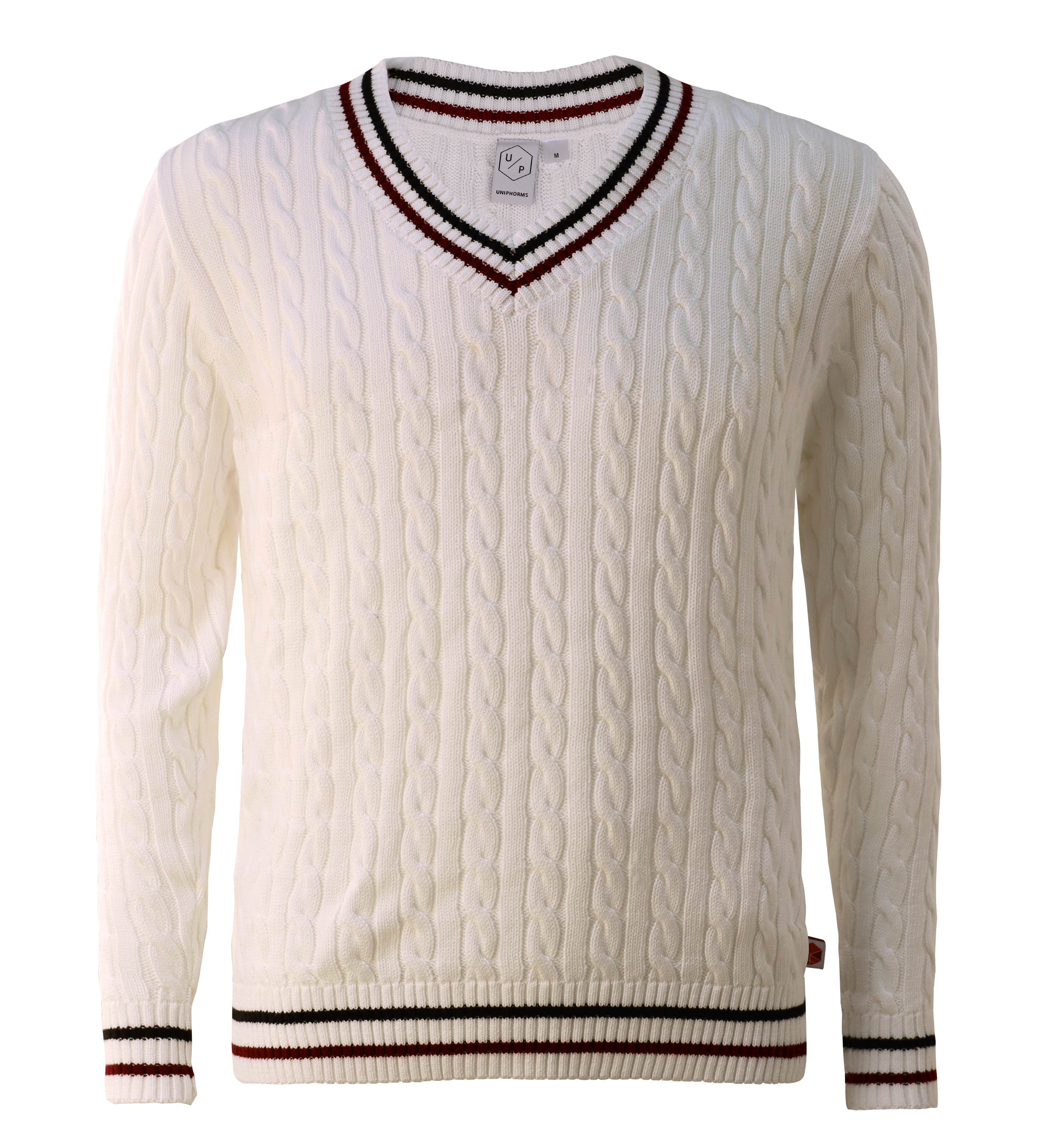 Strickpullover im Cricketstyle, Unisex
